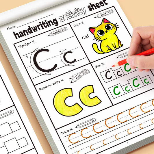 32-Page A-z Alphabet Tracing Book Interactive ABC Writing Workbook Peaceful Pleasures Health and Wellness