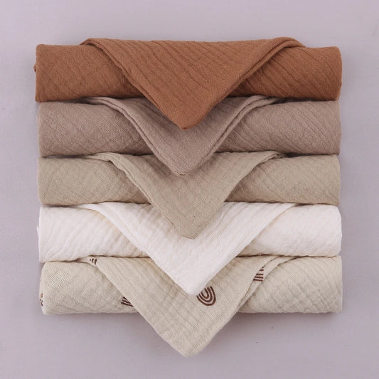 5-Pack Soft Cotton Baby Washcloths | Gauze Face Cloths for Newborns Baby Washcloth Set Peaceful Pleasures Health and Wellness