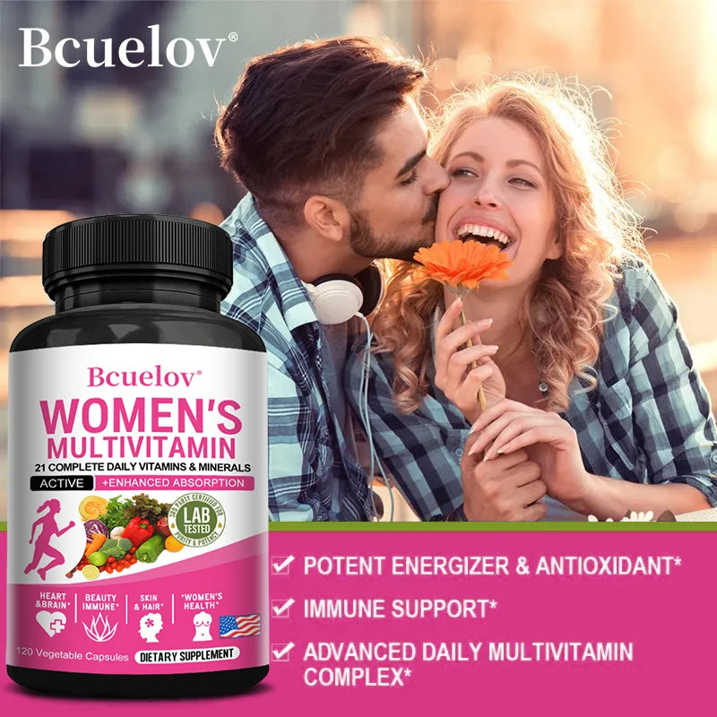 Women's Multivitamin Supplement Capsules - for Joints, Hair, Skin, Nails, Brain, Heart, Digestive and Immune Health Peaceful Pleasures Health and Wellness