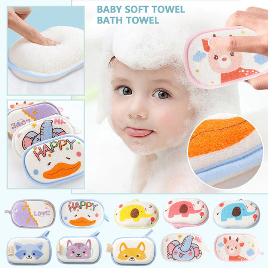 Baby Bath Sponge & Towel | Soft for Newborns & Toddlers Baby Bath Sponge Peaceful Pleasures Health and Wellness