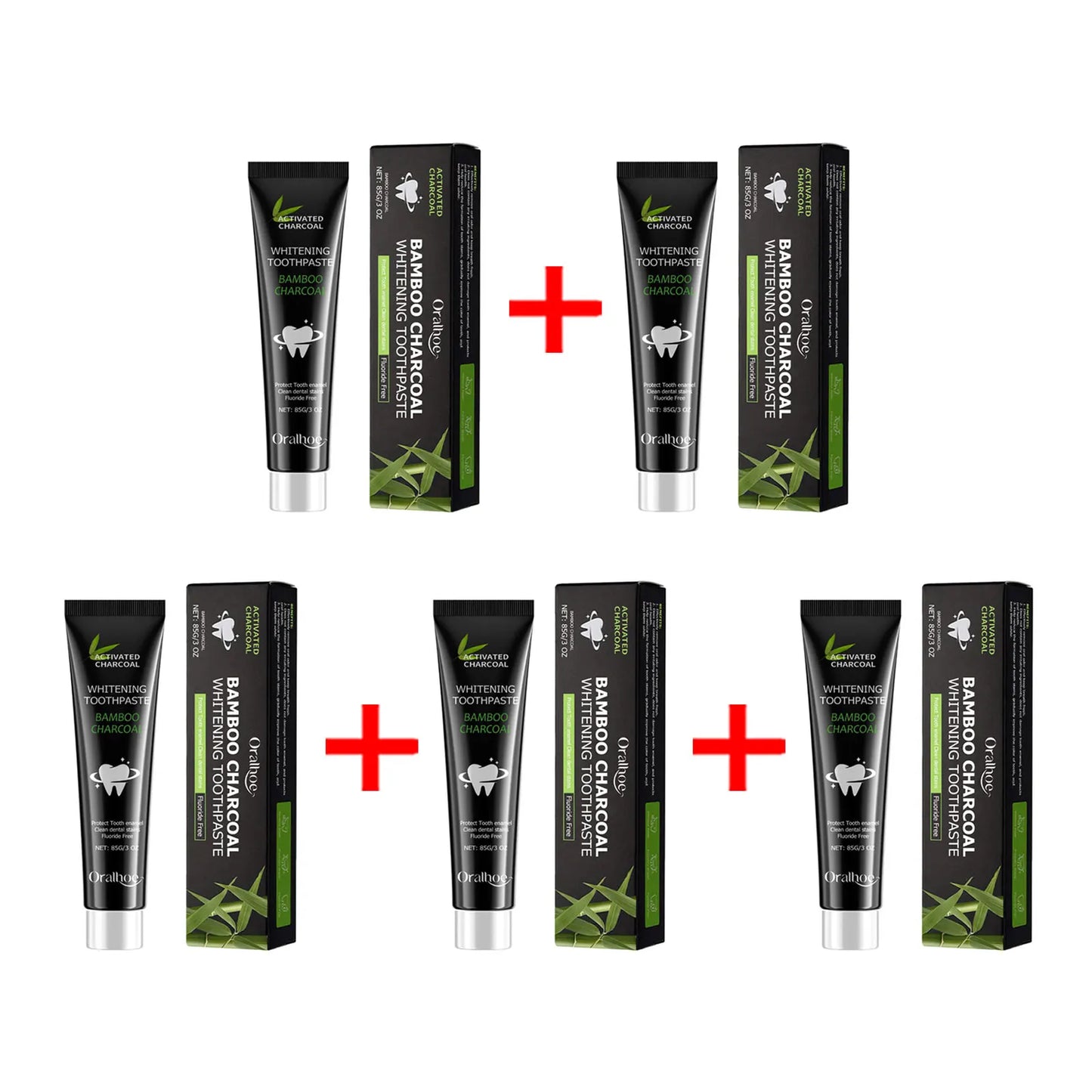 Oralhoe Bamboo Charcoal Whitening Toothpaste – Remove Stains