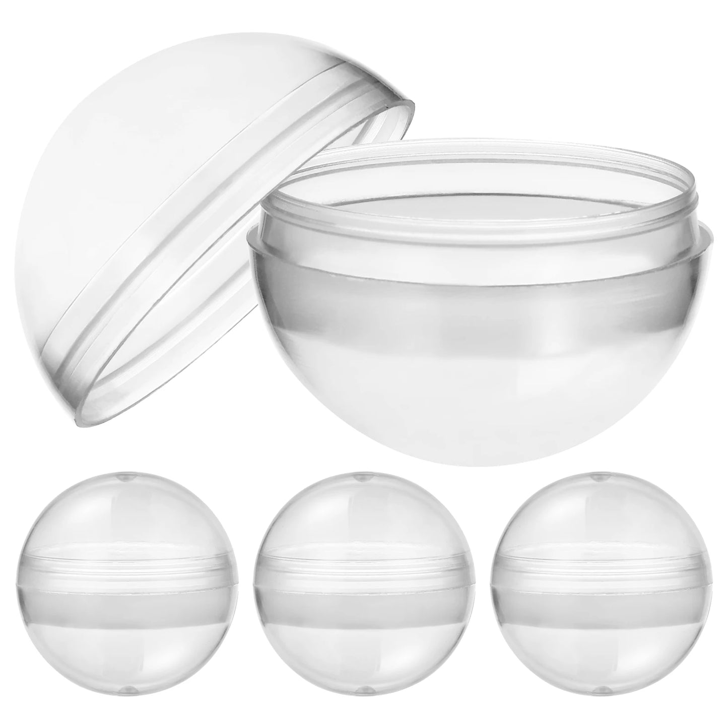 Clear Plastic Fillable Capsules Twisted Round Hollow Prize Draw Balls