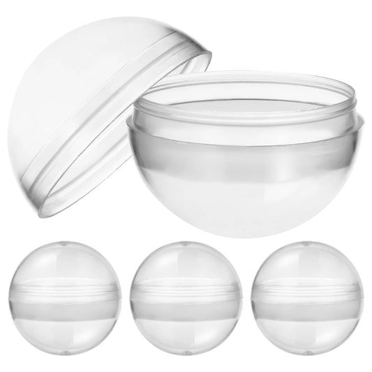 Clear Plastic Fillable Capsules Twisted Round Hollow Prize Draw Balls Peaceful Pleasures Health and Wellness 50PCS 38MM clear