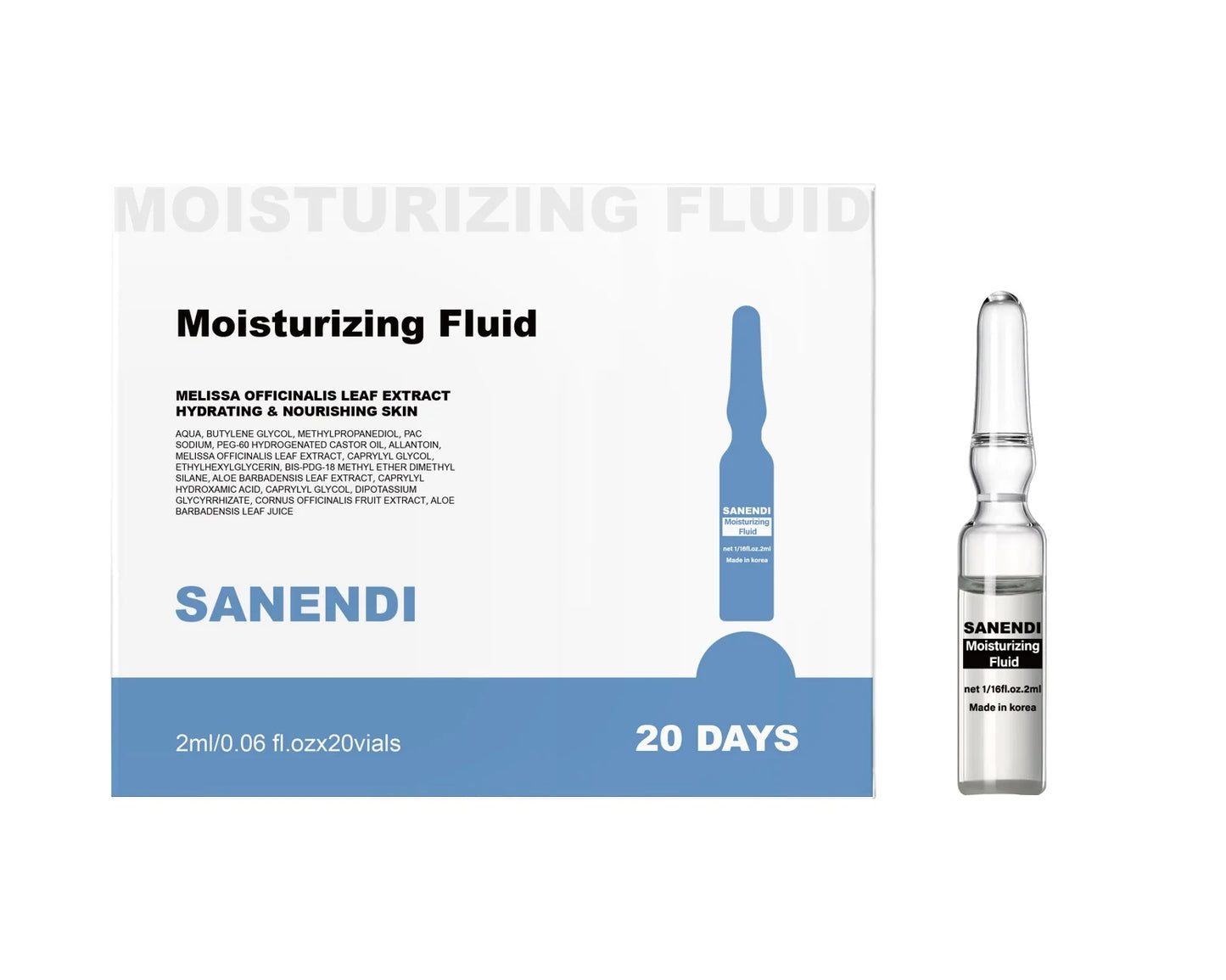 SANENDI Hyaluronic Acid Peptide Ampoule Serum | Dermapen 5/20PCS Facial Ampoule Serum Peaceful Pleasures Health and Wellness Moisturizing 5PCS