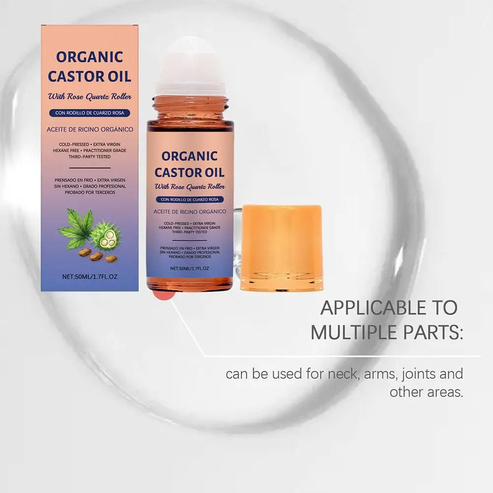 Castor Essence Oil Roll on Skin Care Essential Oil Moisturize Nourishing Brightening Face Body Massage Essenc Body Care Peaceful Pleasures Health and Wellness