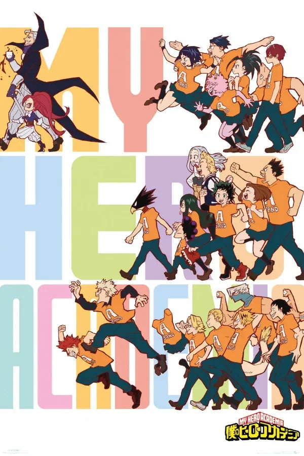 Japanese Anime My-Hero-Academia Poster Cartoon Manga Canvas Painting Wall Art Pictures Home Kids Room Decor Gift Peaceful Pleasures Health and Wellness 20X30CM A8