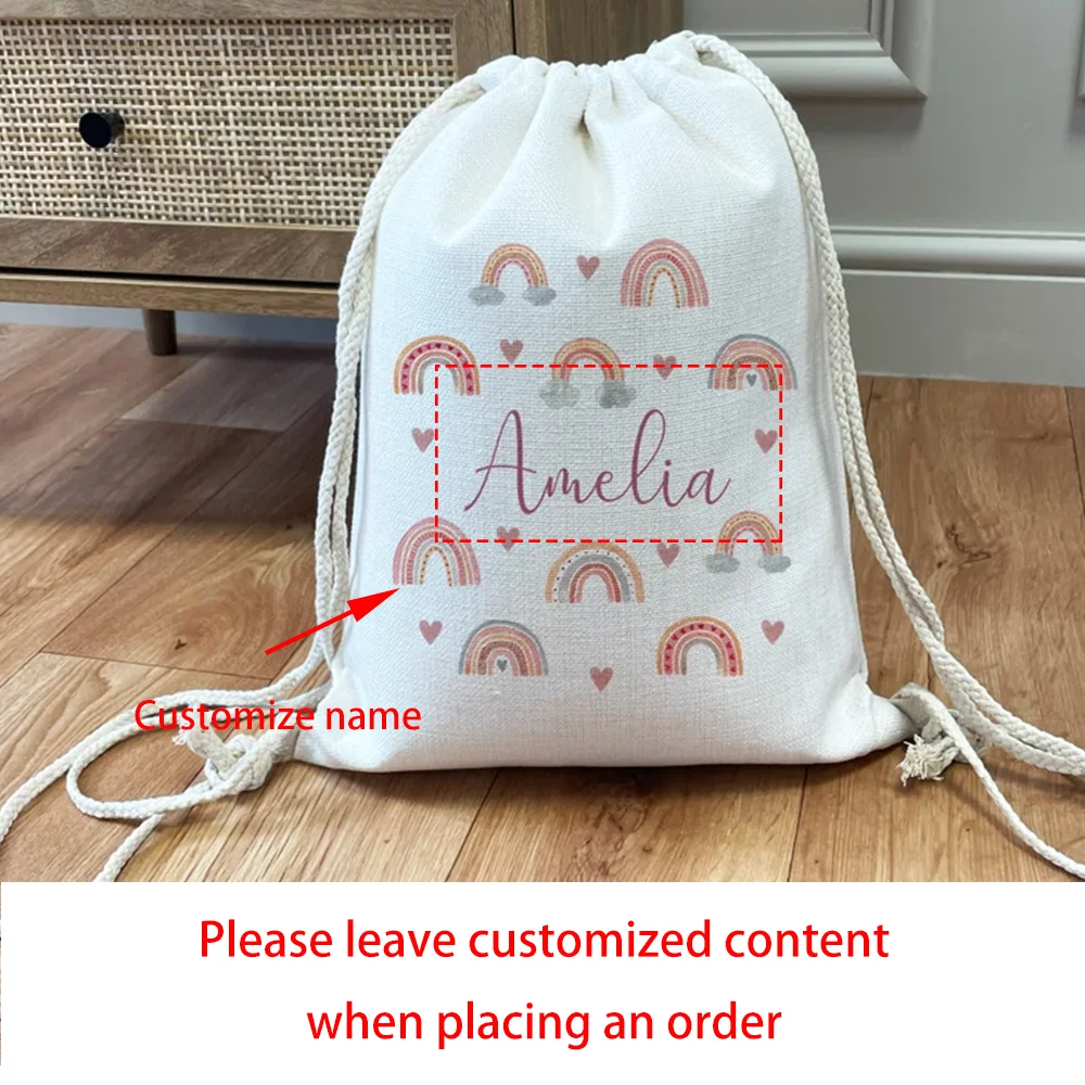 Personalized Kids Drawstring Backpack | Gym, Party & School Bag
