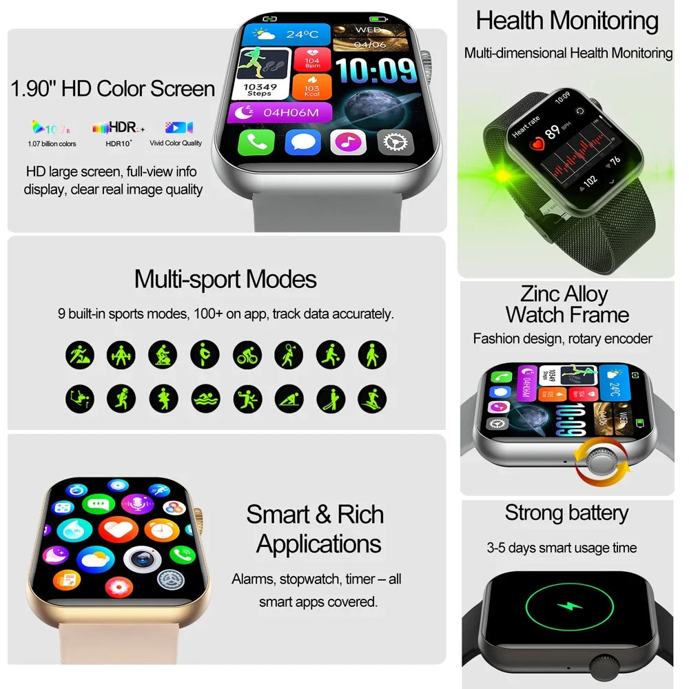 Jooeniok Women's Smartwatch – Bluetooth, AMOLED & Fitness Tracker