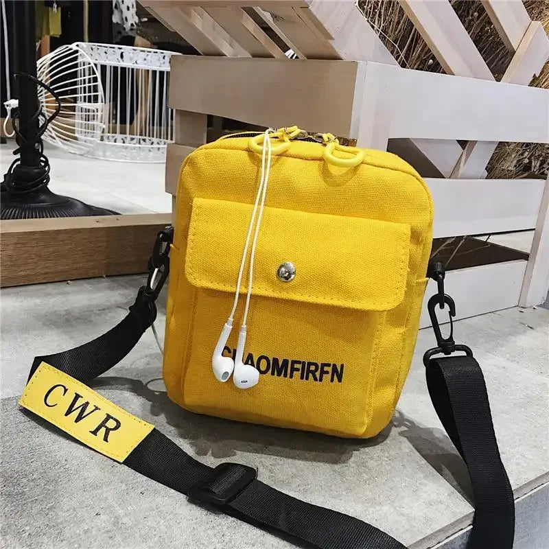Women's Small Canvas Crossbody Bag | Cartoon Shoulder Purse