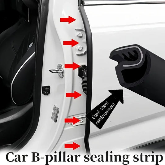 2pcs Car B-Pillar Rubber Weatherstrip Door Edge Seal Strip Door Seal Weatherstrip Oasis Select