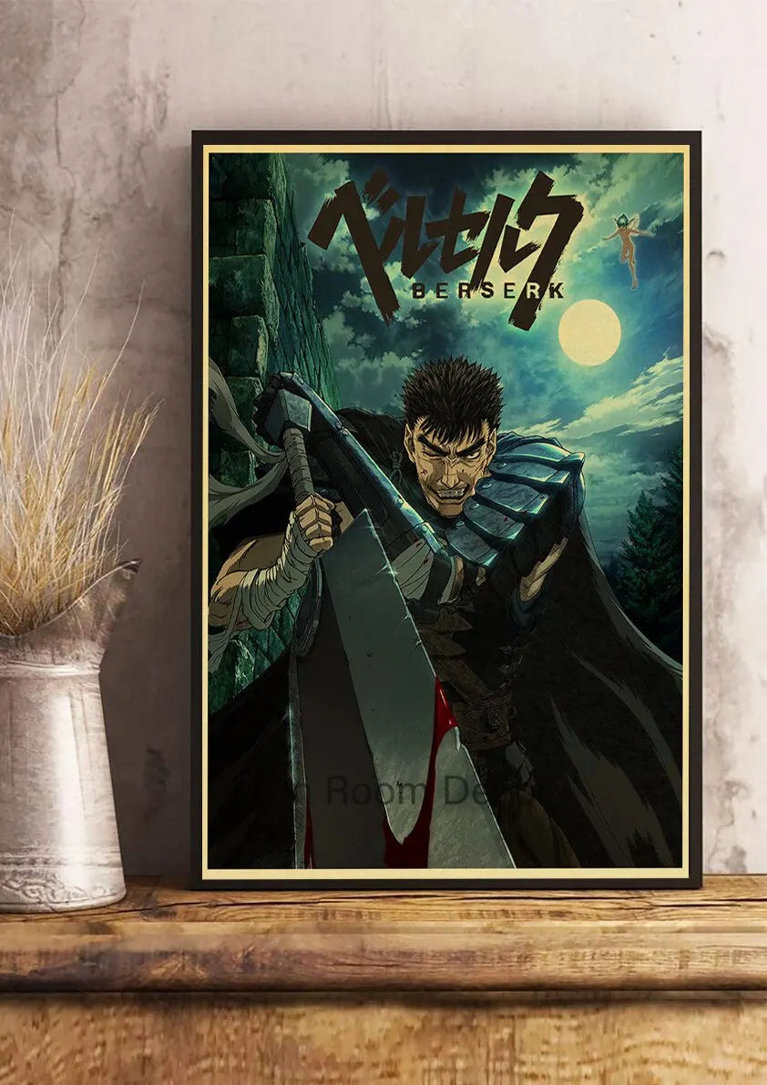 Berserk Anime Canvas Wall Art Retro Poster | Home Décor