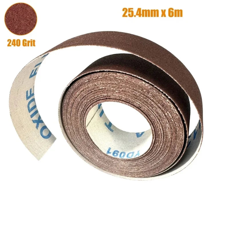 Abrasive Sandpaper Roll 6M x 25cm – Grit 80 to 600 Emery Cloth Peaceful Pleasures Health and Wellness Single Roll P240