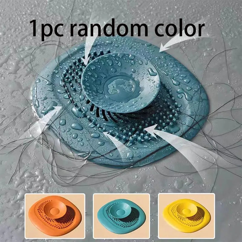 Silicone Anti-blocking Bathtub Plug Bathroom Floor Drain Shower Sink