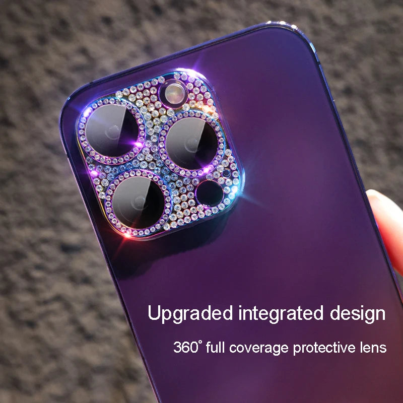 Diamond-encrusted Integrated Lens Film for iPhone15 16 ProMax Accessories Camera Protector for iphone12 13 14Pro Lens Protector Peaceful Pleasures Health and Wellness