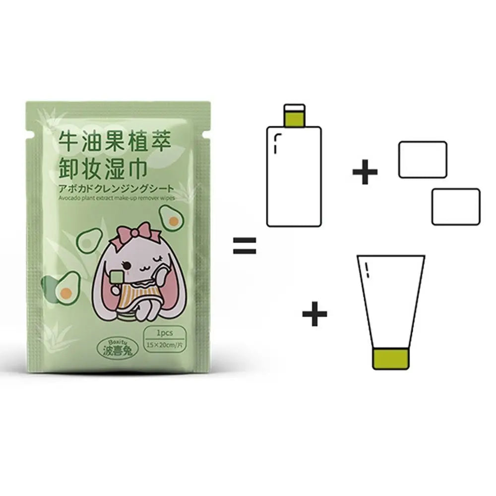 Avocado Makeup Removing Wipes – Soft Disposable 20/30pc