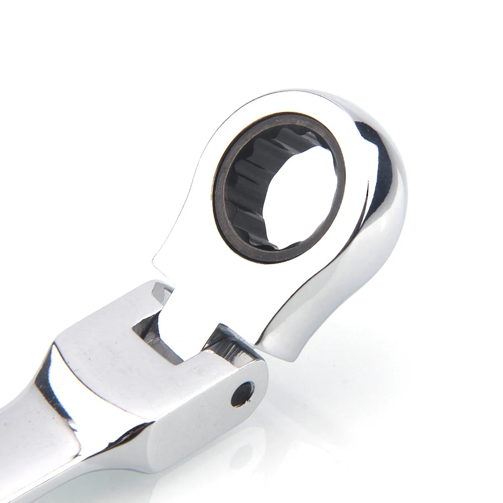 1-Piece Ratchet Wrench of Keys Spanner Hand Tool 72-Tooth Ratcheting Flexible Head Mirror Finish Adjustable Wrench Tools Peaceful Pleasures Health and Wellness
