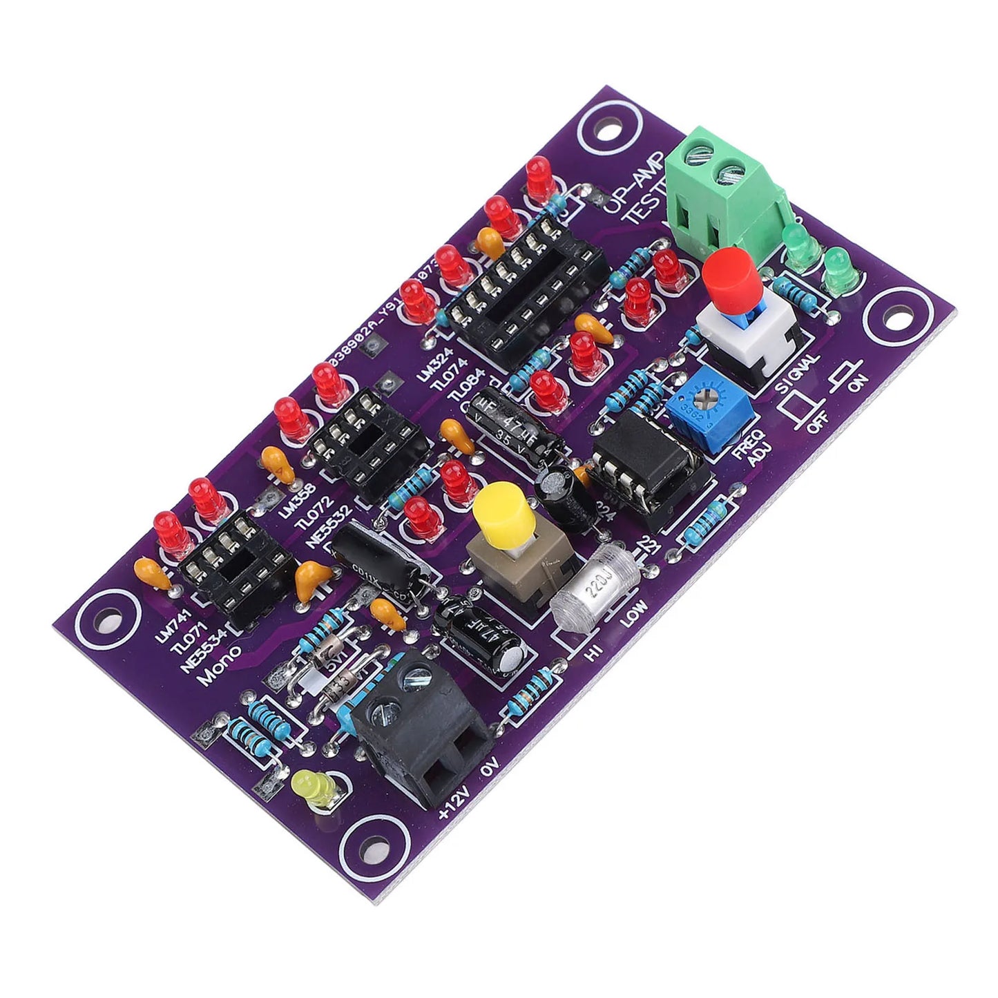 Operational Amplifier Test Board OP AMP Testing Module Single Double