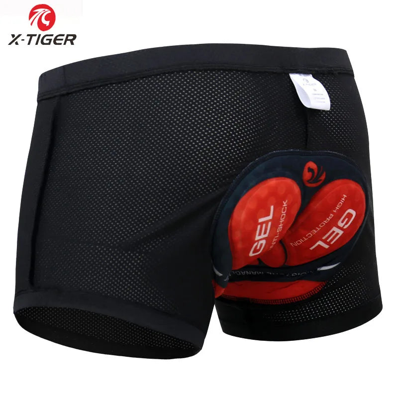 X-TIGER Men's 5D Gel Padded Cycling Underwear Shorts | MTB