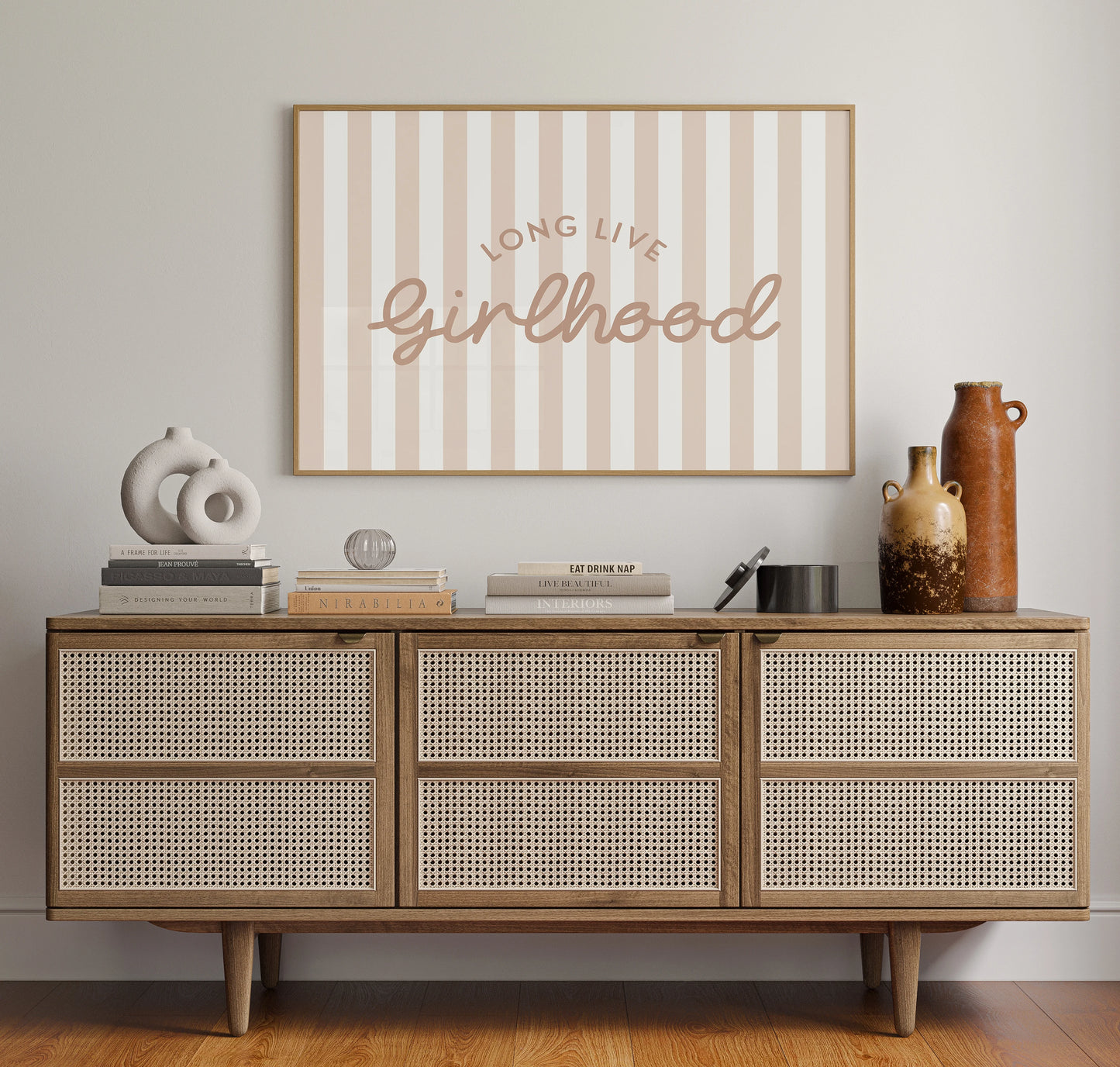 Long Live Girlhood Canvas Wall Art | Fashion Poster Print