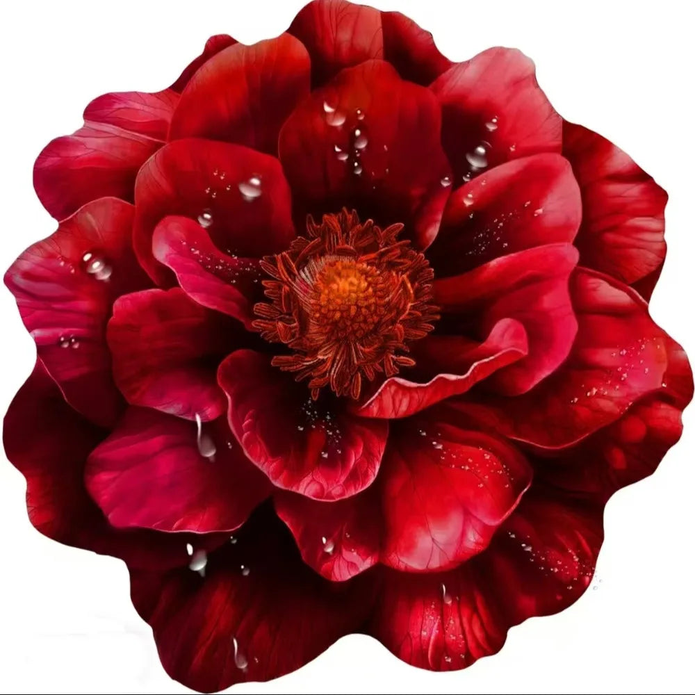 Baby Crawl Special-shaped Flower Carpet Sunflower Pastoral Peony Floor Mat Soft Non-slip Blanket Bedside Peaceful Pleasures Health and Wellness G