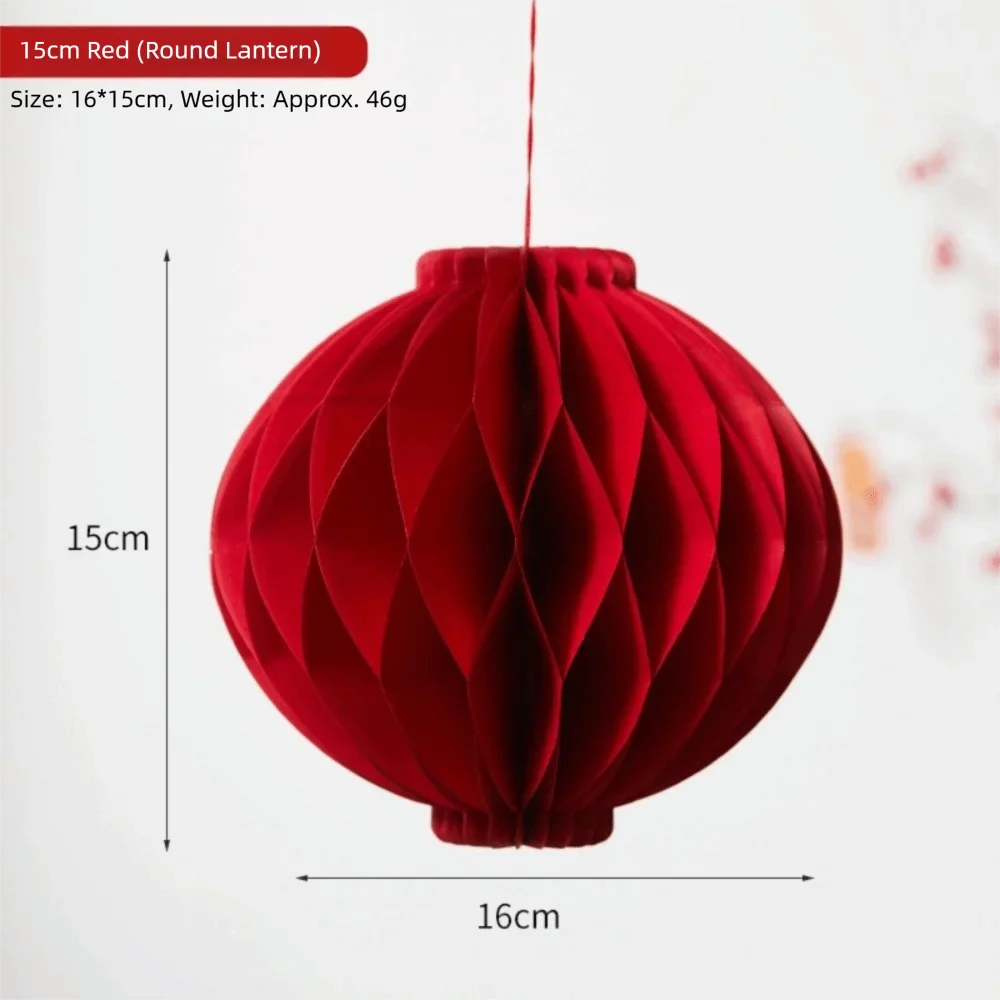 Red Honeycomb Paper Hanging Decoration with Tassel | New Year