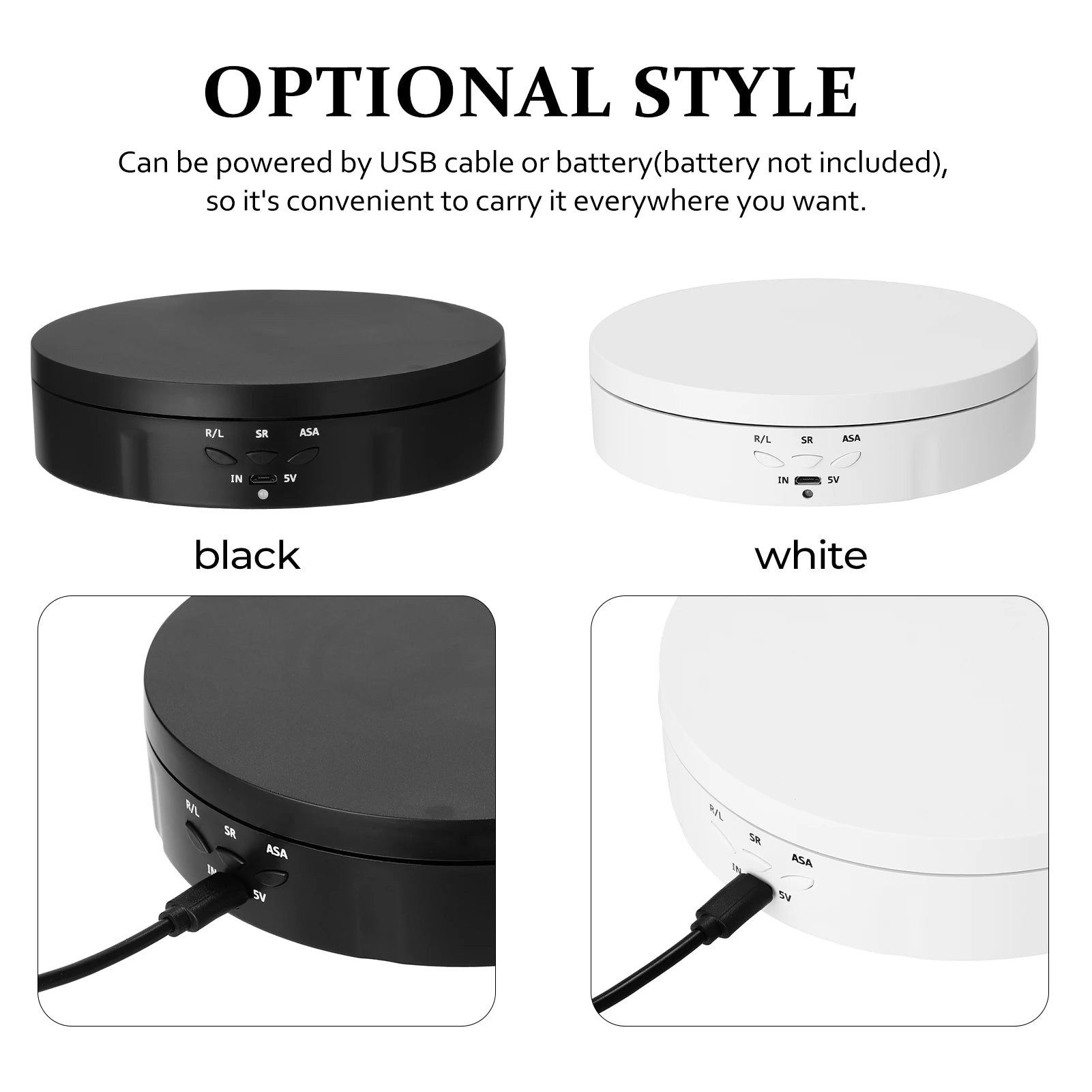 145mm Electric Rotating Display Stand Mirror 360 Degree Turntable Jewelry Holder Battery for Photography Video Shooting Props Peaceful Pleasures Health and Wellness