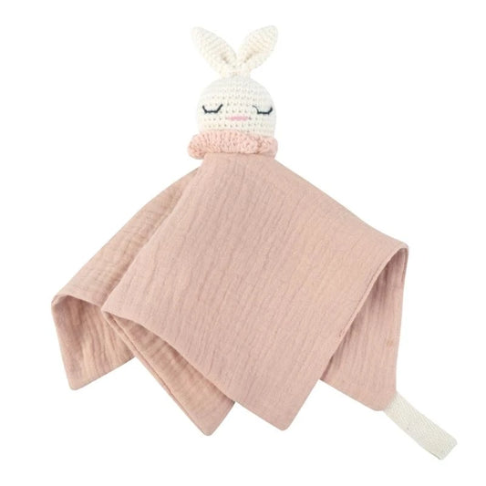 Baby Knitted Rabbit Comforting Towel | Soft Soothe Doll for Newborns Baby Comfort Toy Peaceful Pleasures Health and Wellness