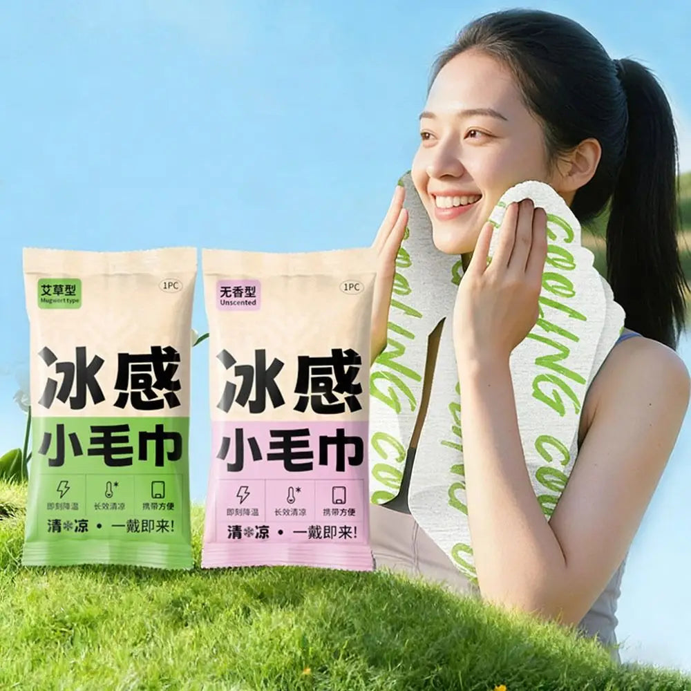 10Pcs New Non Woven Fabric Cooling Towel Breathable Disposable Sweat Wipes Quick Drying Sunstroke Prevention Ice Wipes Summer Peaceful Pleasures Health and Wellness