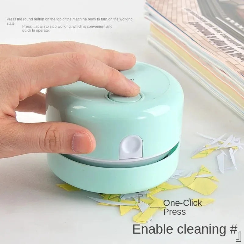Portable Silent Mini Desktop Vacuum Cleaner for Keyboard Dust, Ideal Exquisite Gift for Home, Office, and Study Use Peaceful Pleasures Health and Wellness green