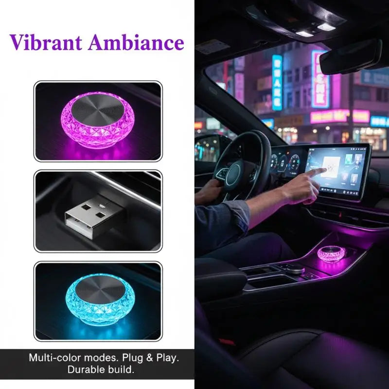 USB Mini LED Ambient Atmosphere Light – Car & PC Plug & Play