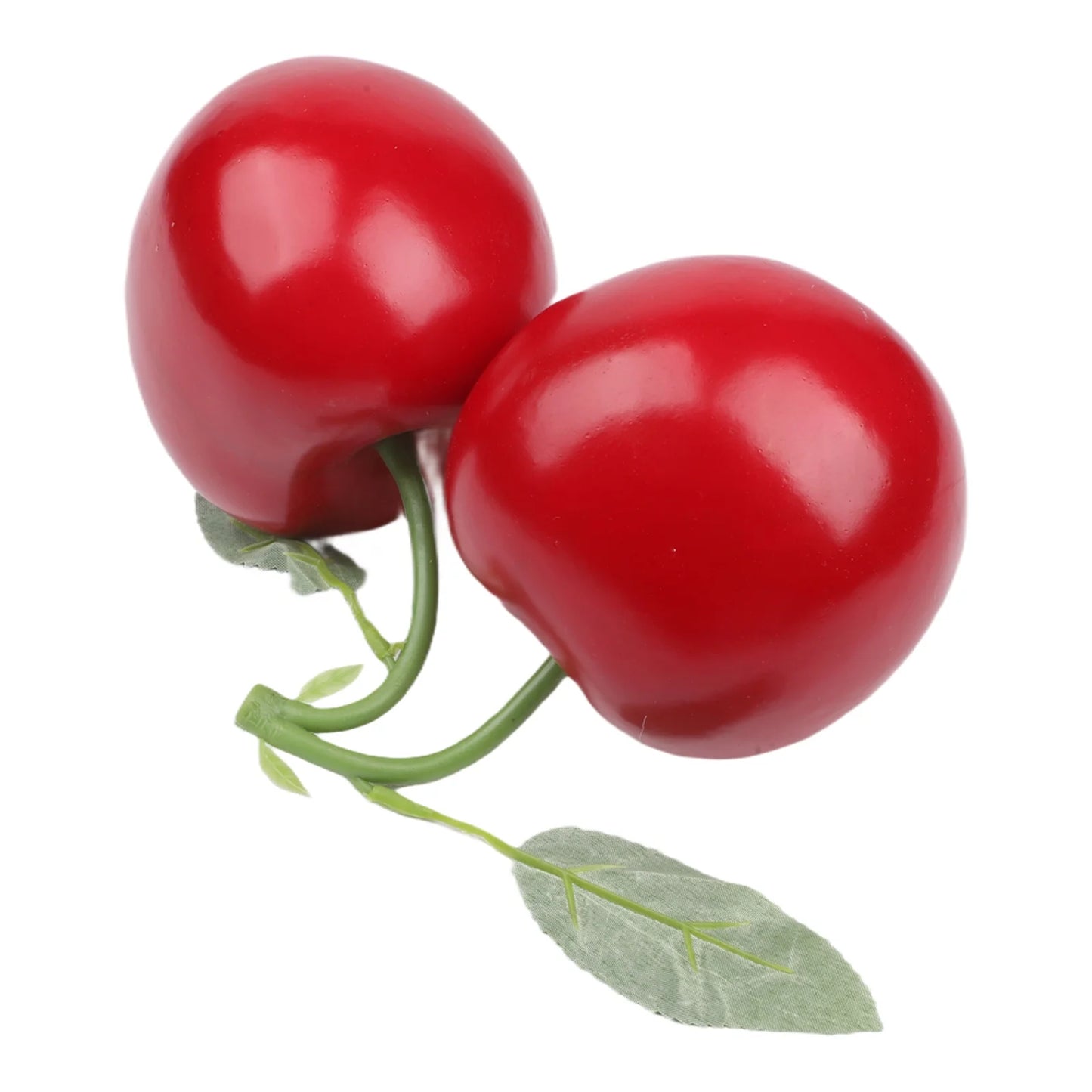 Red Artificial Large Cherry Fake Fruit Decor Simulation Big Double
