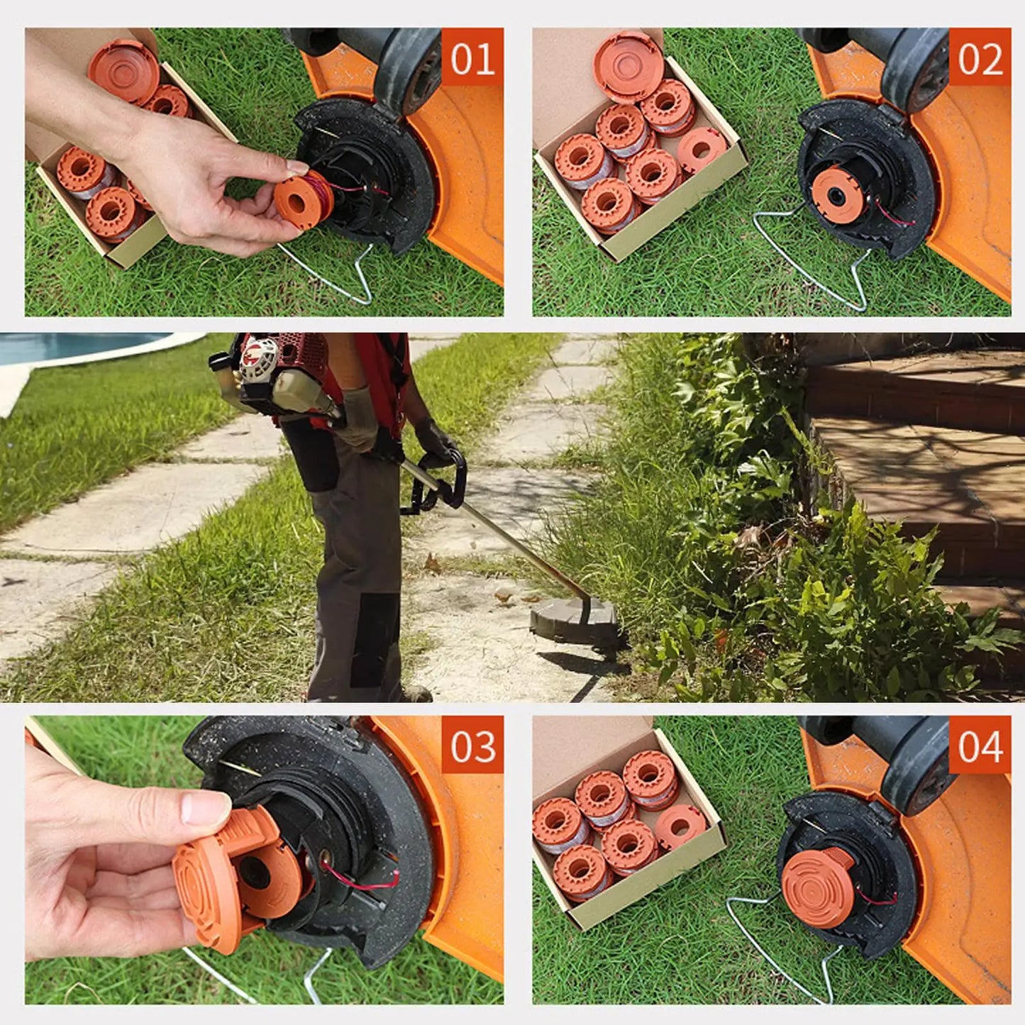 Trimmer Spool Line For Worx WG154 WG163 WG180 WG175 WG155 WG151 WG160 Cordless Grass Trimmer Cutter Lawn Trimmer Replace Tools Peaceful Pleasures Health and Wellness