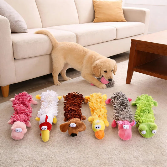Squeaky No-Stuffing Crinkle Plush Dog Toys – All Breeds Plush Dog Toy Peaceful Pleasures Health and Wellness