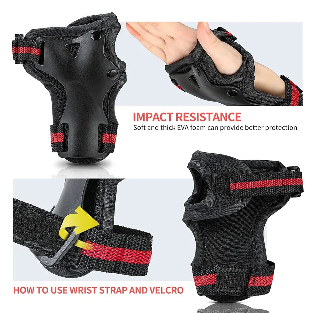 6PCS Adult & Kids Knee Pads Elbow Pads and Wrist Guards for Inline Skating, Roller Skating, Skateboarding, Scootering Biking Peaceful Pleasures Health and Wellness