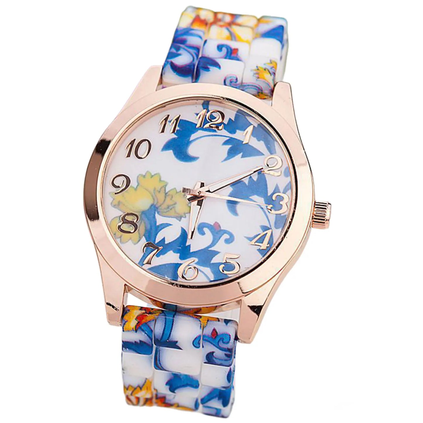 Women's Fashionable-Quartz Watch Printed Elegant Floral Dial Wristwatch Casual Watch Accurate-Quartz Movement Stylish Present Peaceful Pleasures Health and Wellness 4