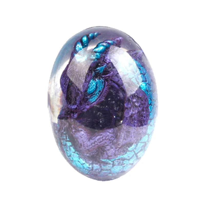 Crystal Lava Dragon Egg Resin Sculpture | Fantasy Collectible