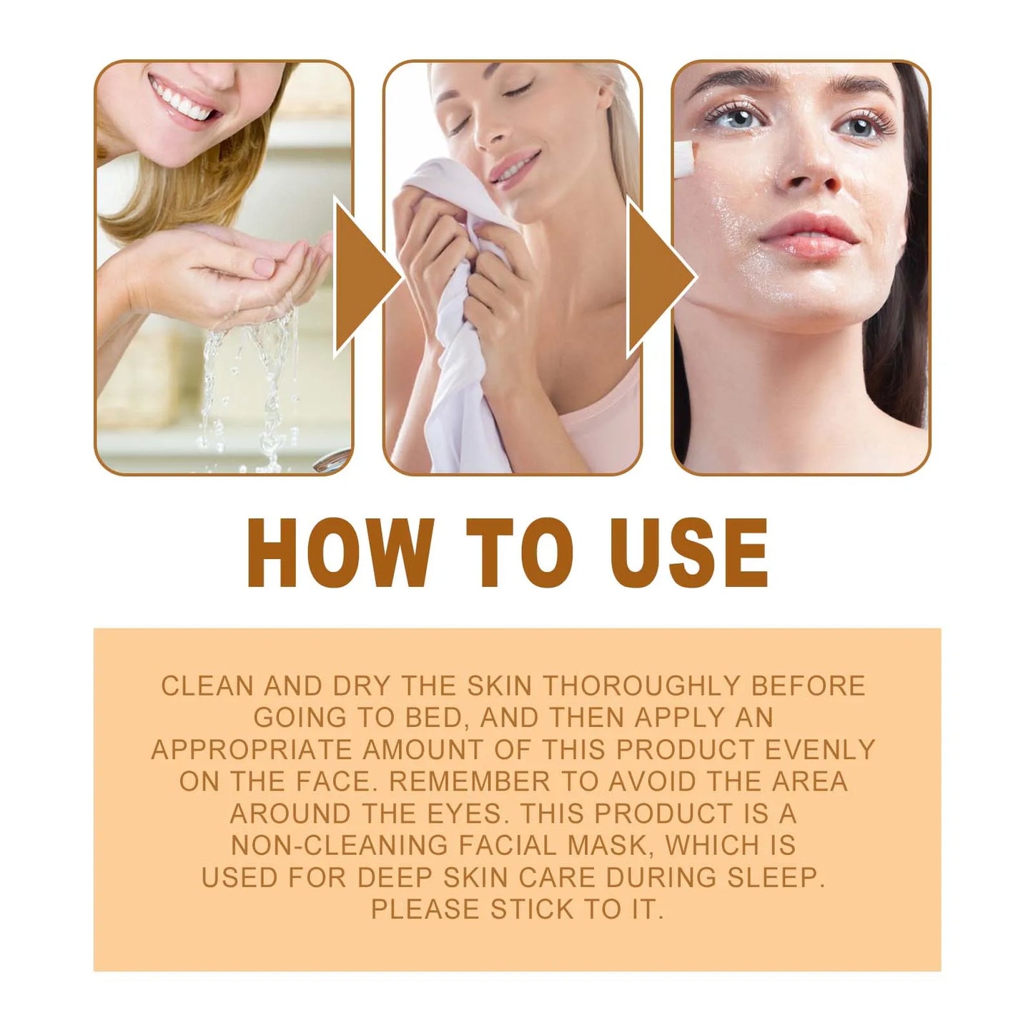Collagen Moisturizing Sleep Facial Mask Hydration Smooth Skin Improve Dryness Softening Keratin Hyaluronic Acid Smear Face Mask Peaceful Pleasures Health and Wellness