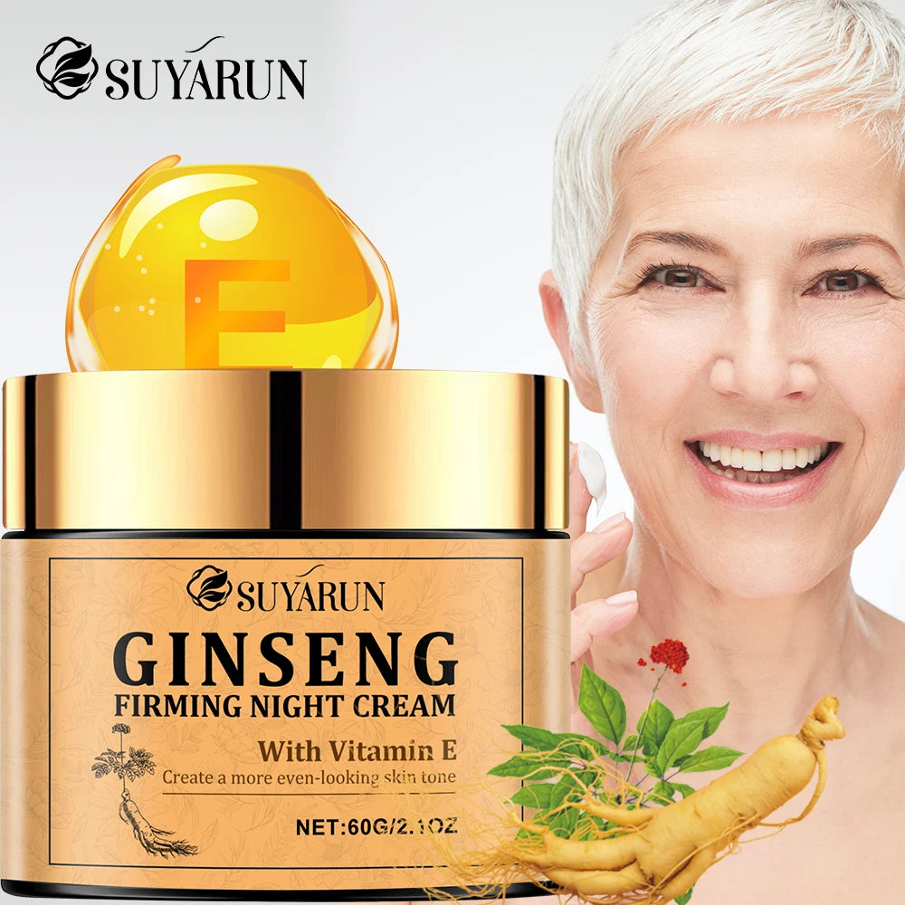 Ginseng Firming Night Cream Moisturizing Nutritious Anti-Aging Skin Care Product for Evening Use. Peaceful Pleasures Health and Wellness