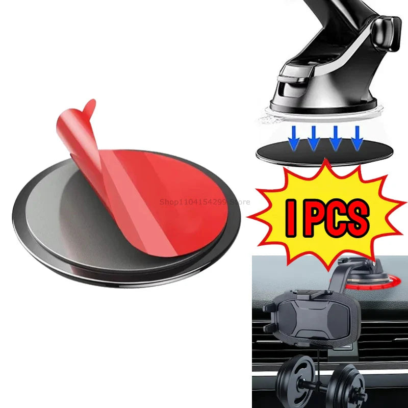 Universal Self-Adhesive Suction Cup Base for Car Dashboard Mounts