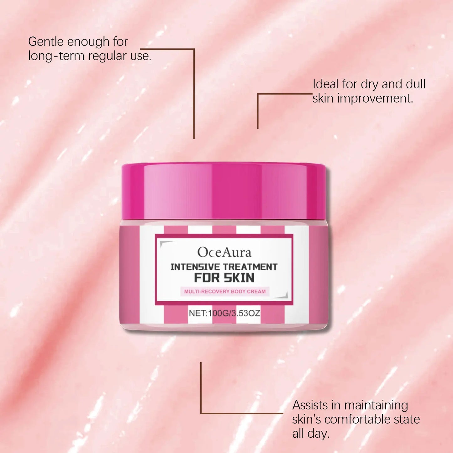 OceAura Hydrating Body Cream | Collagen & Arginine, 100g