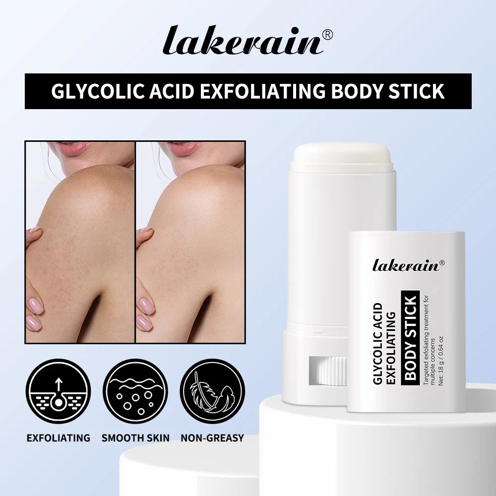 Glycolic Acid Exfoliating Body Stick Smooth Soften Rough Bumpy Skin Deep Hydration Even Delicate Skin Tone Exfoliating Stick Peaceful Pleasures Health and Wellness