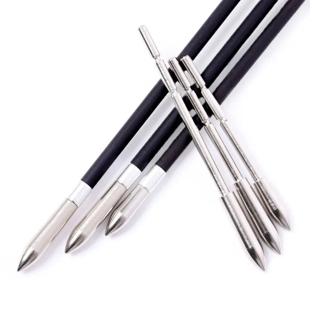 ID 3 2 Arrowheads 80 100 120 Grain Stainless Steel Arrow Point Tip