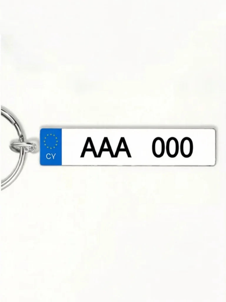 Custom Car License Plate Keychain Personalized Name Number Plate Acrylic Metal Keyring Gift for Dad Boyfriend Peaceful Pleasures Health and Wellness Cyprus Acrylic