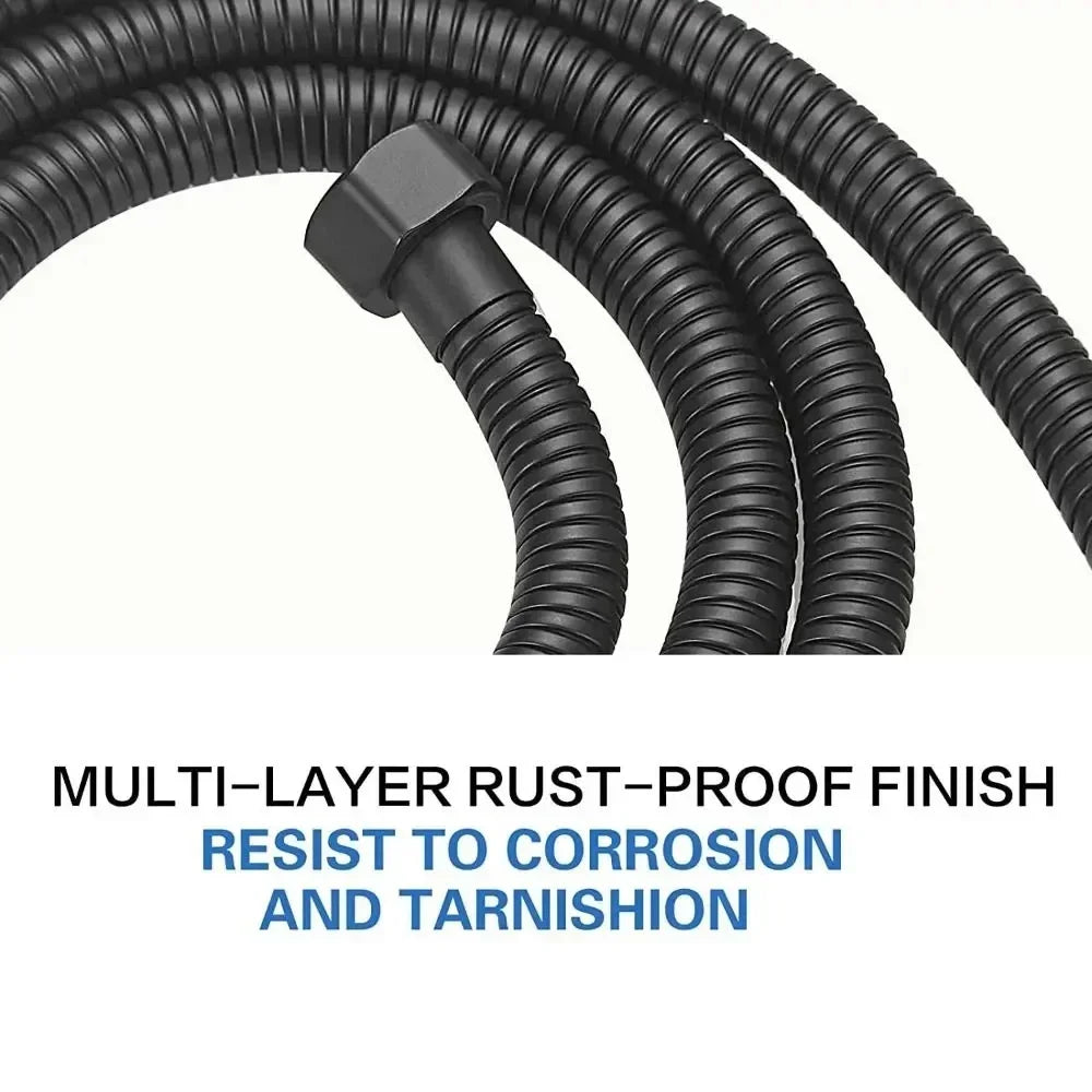 Stainless Steel Flexible Shower Hose 1.5M/2M | G1/2 Extension Flexible Shower Hose Peaceful Pleasures Health and Wellness