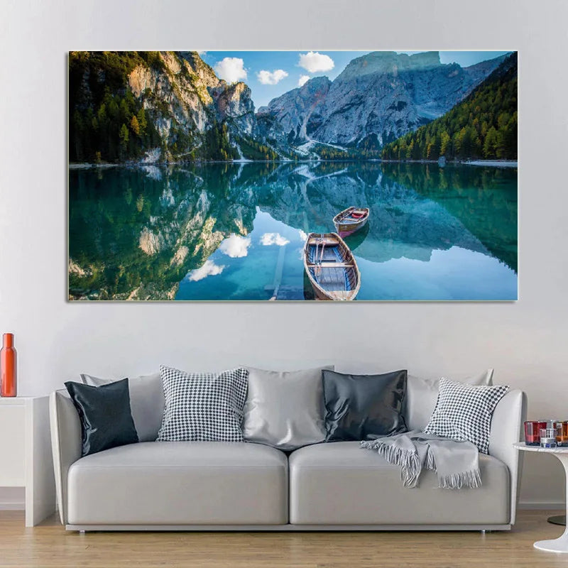 Sunset Beach Large Canvas Wall Art | Landscape Poster No Frame