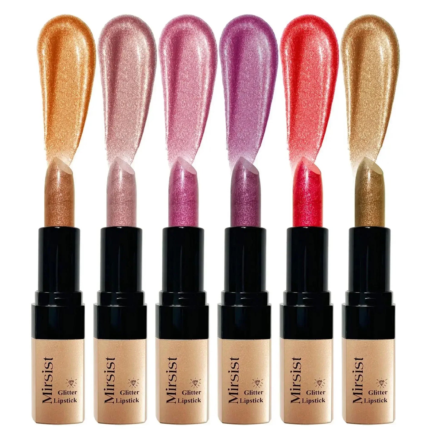 Mirsist Diamond Lip Gloss – Glitter Metallic Shine, 6 Colors