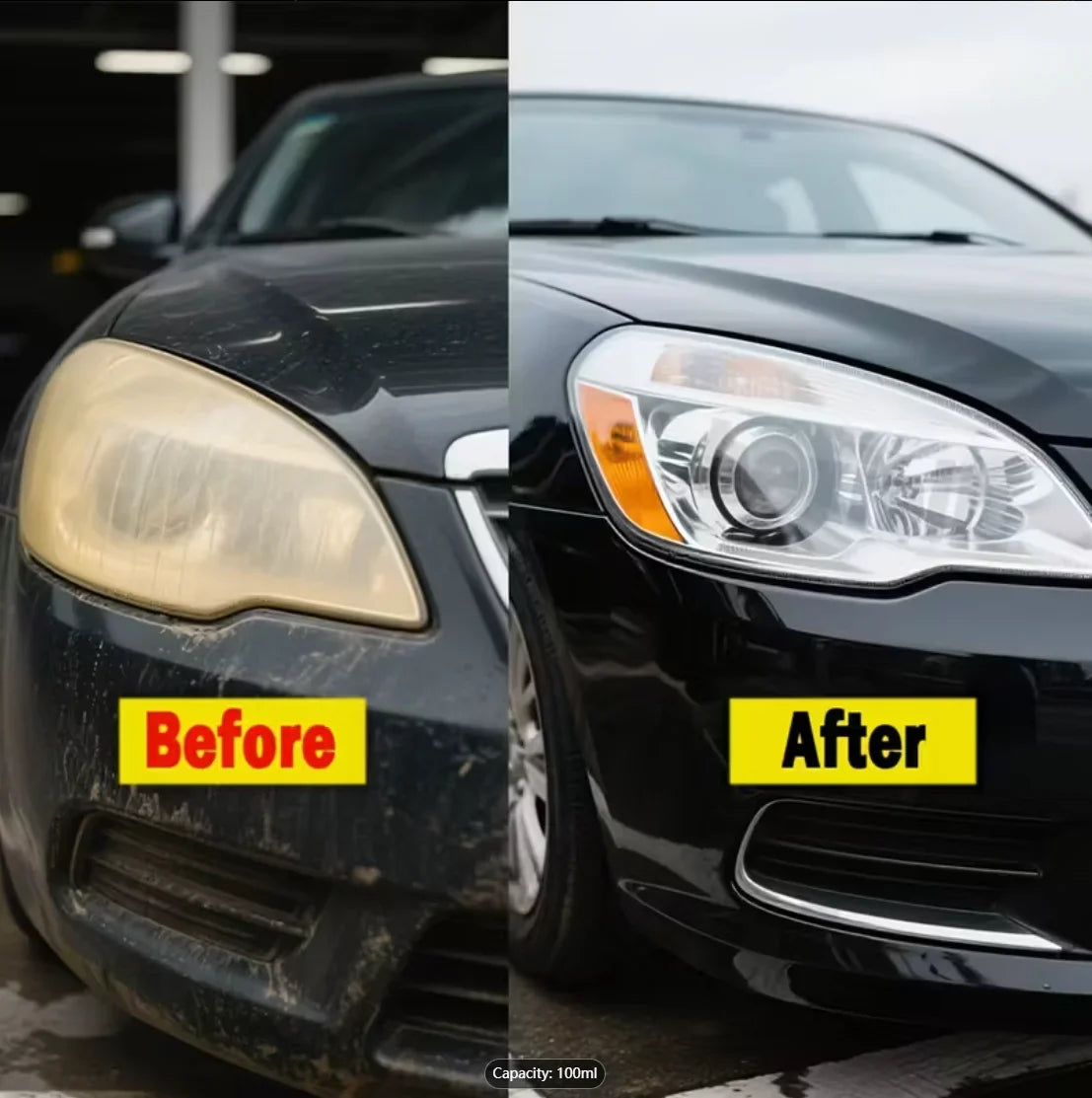 Car Headlight Restoration Fluid – Crystal Coating, Removes Haze