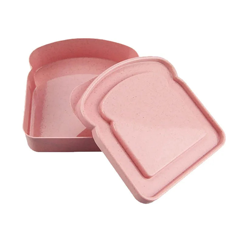 Toast Shaped Lunch Box Sandwich Container Leakproof Bento School Office Picnic Lunch Box for Kids Food Storage Containers Peaceful Pleasures Health and Wellness