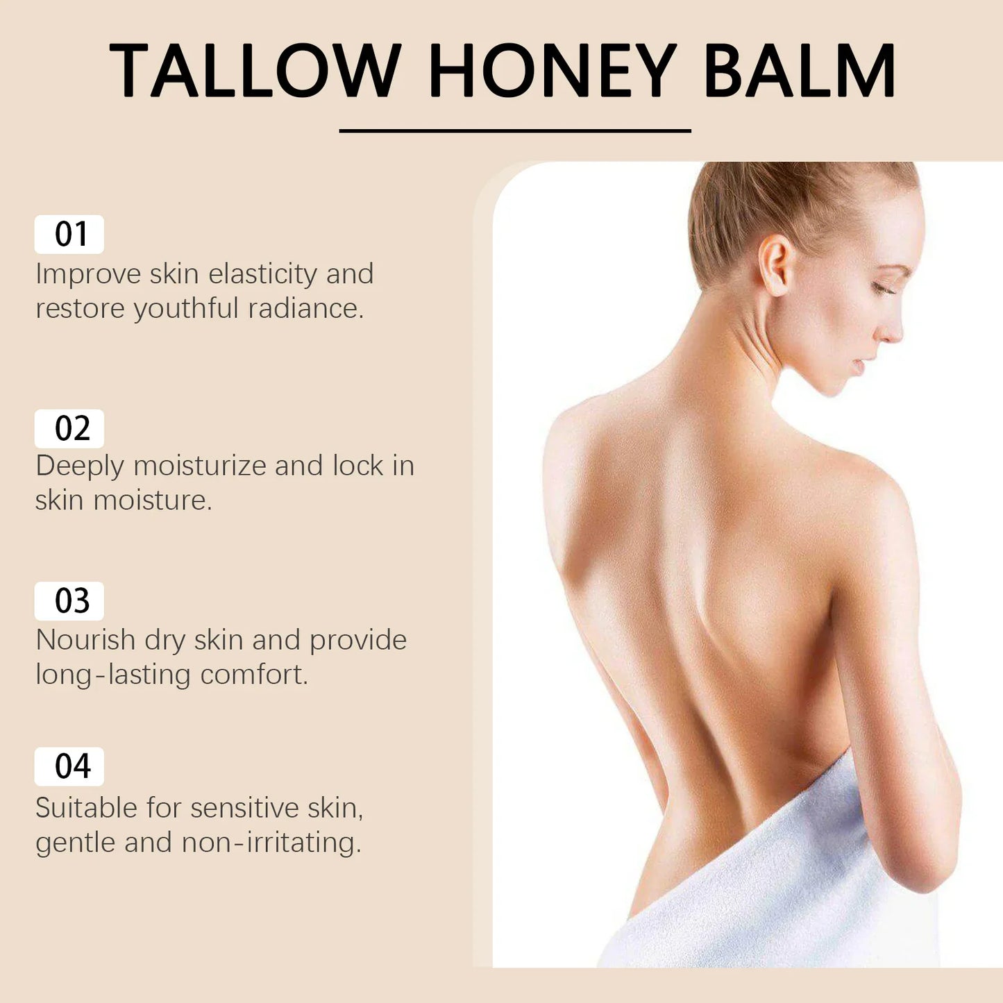 WOODSLEEP Tallow & Honey Hydrating Face Balm – 60g Cream