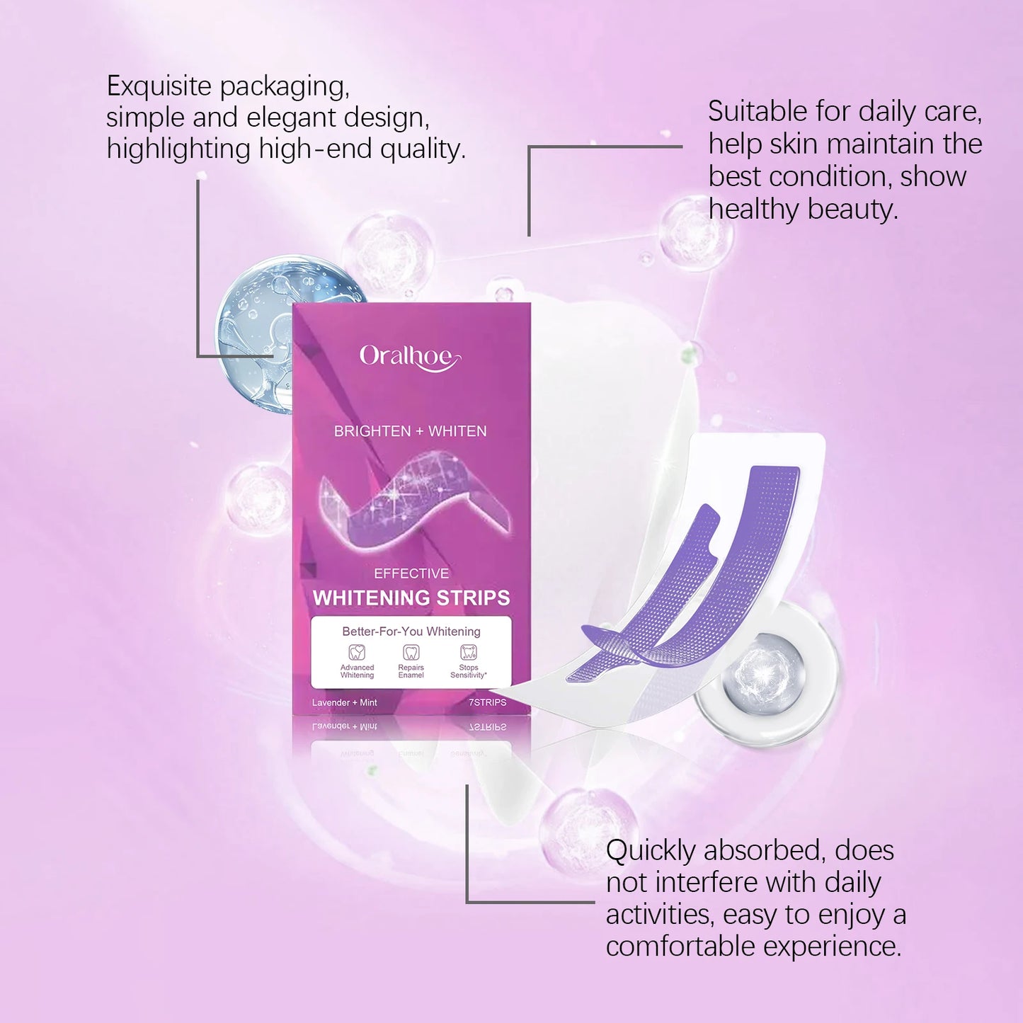 Oralhoe Teeth Whitening Strips – Remove Tea, Coffee & Smoke Stains